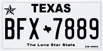 TX license plate BFX7889