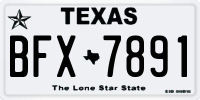 TX license plate BFX7891