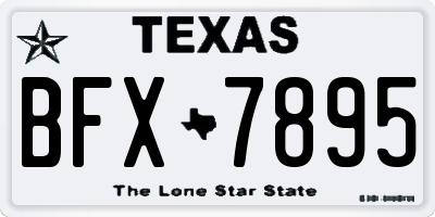 TX license plate BFX7895