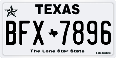TX license plate BFX7896