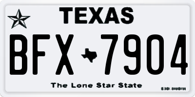 TX license plate BFX7904