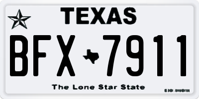 TX license plate BFX7911