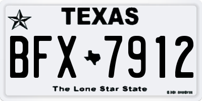 TX license plate BFX7912