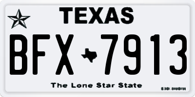 TX license plate BFX7913