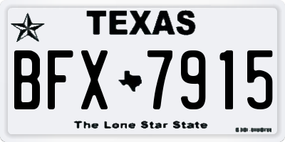 TX license plate BFX7915