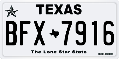 TX license plate BFX7916