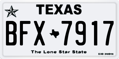TX license plate BFX7917