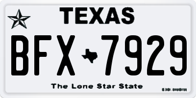 TX license plate BFX7929