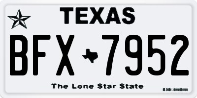 TX license plate BFX7952