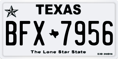 TX license plate BFX7956