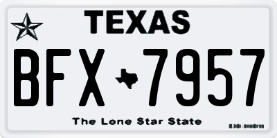 TX license plate BFX7957