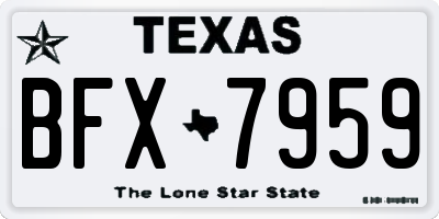 TX license plate BFX7959