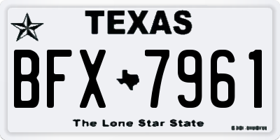 TX license plate BFX7961