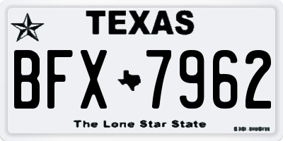 TX license plate BFX7962
