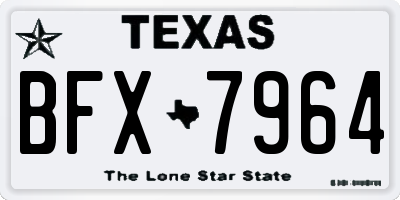 TX license plate BFX7964