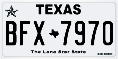 TX license plate BFX7970
