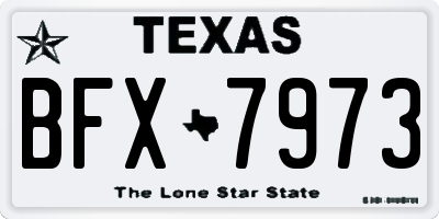 TX license plate BFX7973