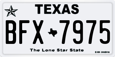 TX license plate BFX7975
