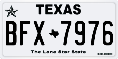 TX license plate BFX7976
