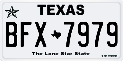 TX license plate BFX7979