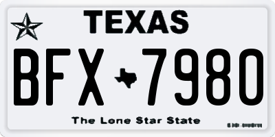 TX license plate BFX7980
