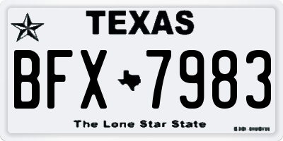 TX license plate BFX7983