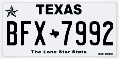 TX license plate BFX7992