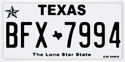TX license plate BFX7994