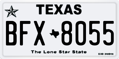 TX license plate BFX8055