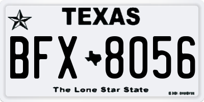 TX license plate BFX8056