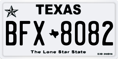 TX license plate BFX8082