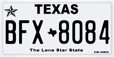 TX license plate BFX8084