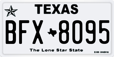 TX license plate BFX8095