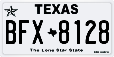 TX license plate BFX8128