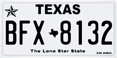 TX license plate BFX8132