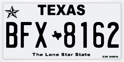 TX license plate BFX8162