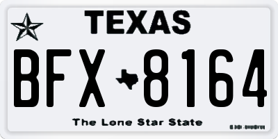 TX license plate BFX8164