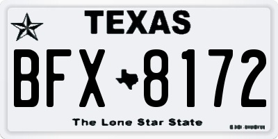 TX license plate BFX8172