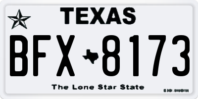 TX license plate BFX8173