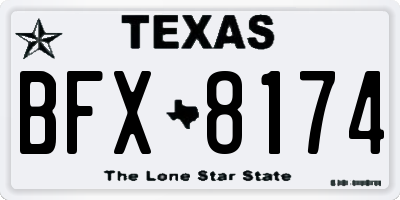 TX license plate BFX8174