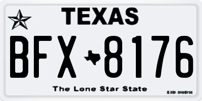 TX license plate BFX8176
