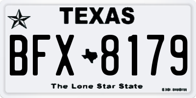 TX license plate BFX8179