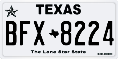 TX license plate BFX8224