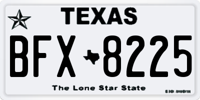 TX license plate BFX8225