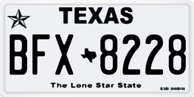 TX license plate BFX8228