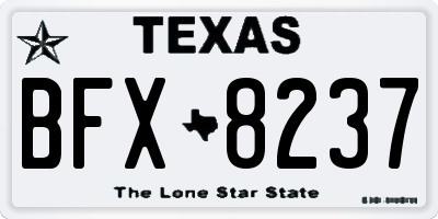 TX license plate BFX8237