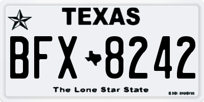 TX license plate BFX8242