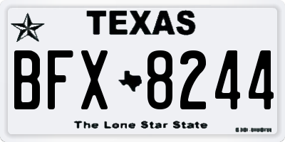 TX license plate BFX8244