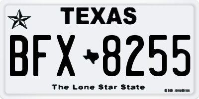 TX license plate BFX8255
