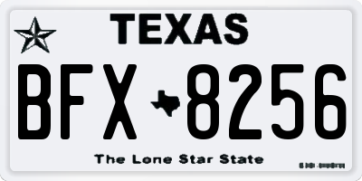 TX license plate BFX8256
